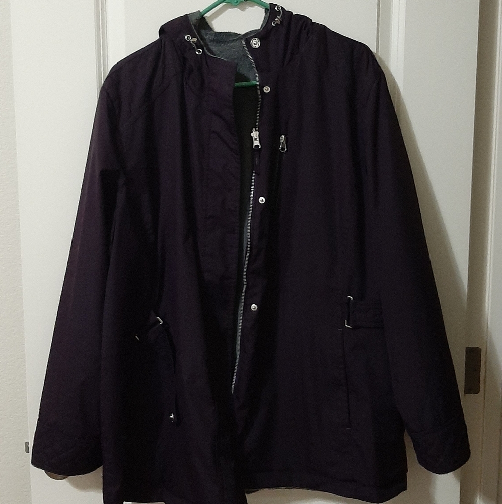 Free country, Purple Winter Coat, Size 1 X, Very Warm.